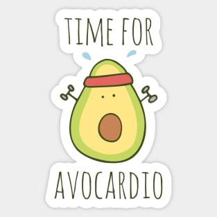 Time For Avocardio Sticker